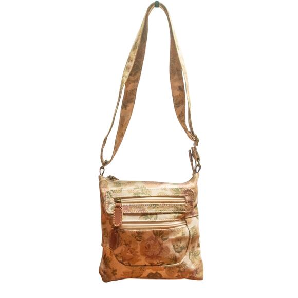 Small Floral Pink Rose Canvas Purse Crossbody Bag Spring Summer Travel - Picture 1 of 8